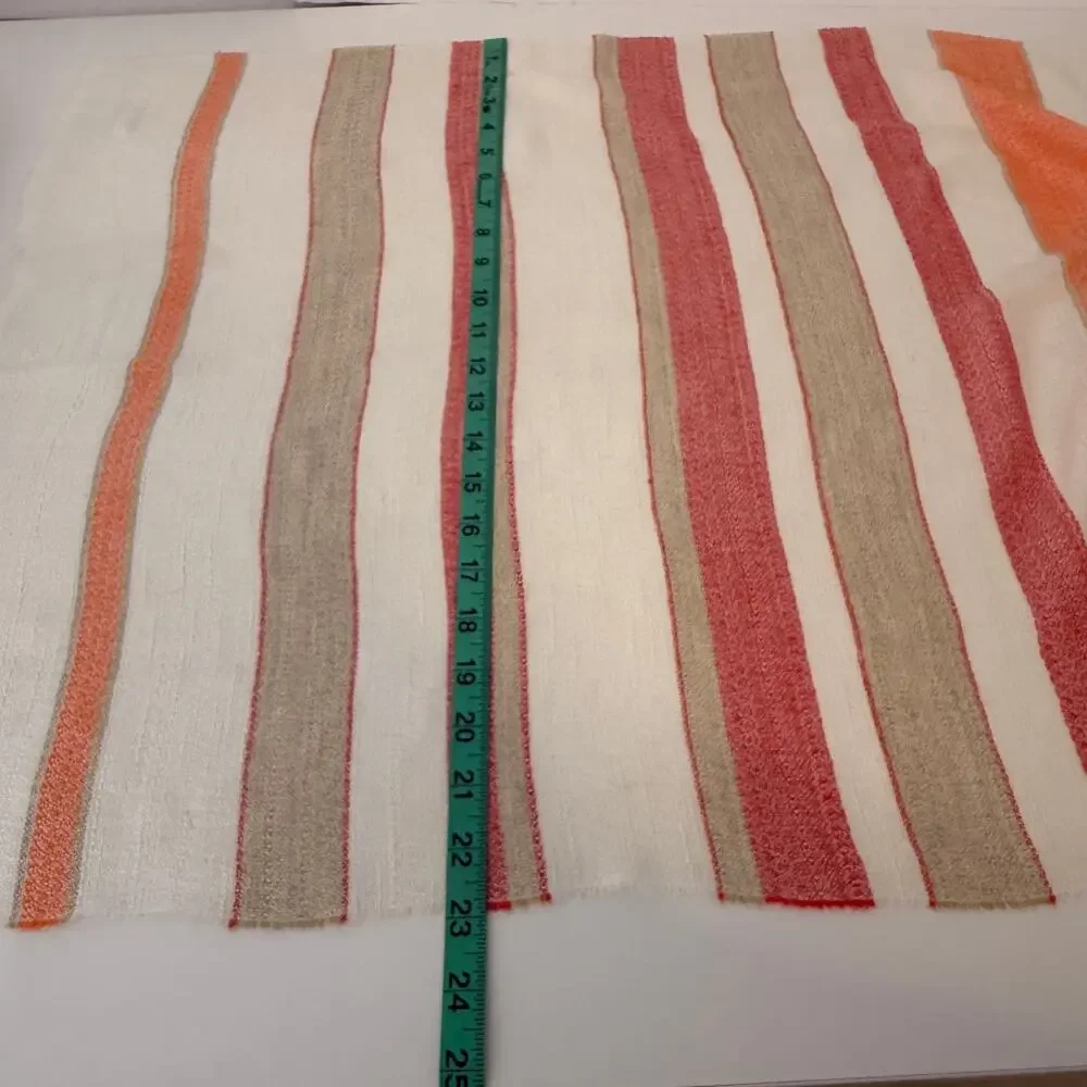 Floreiza Fringed Striped Wrap Rectangular Scarf Boho Cozy Fall Artsy Gypsy Style